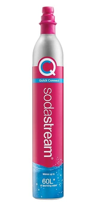 Sodastream Cilindro Co2 Addizionale Cqc Con Attacco Rapido, Bombola Co2 Alimentare Adatto Per Gasatori Sodastream Terra E Duo, Rosa