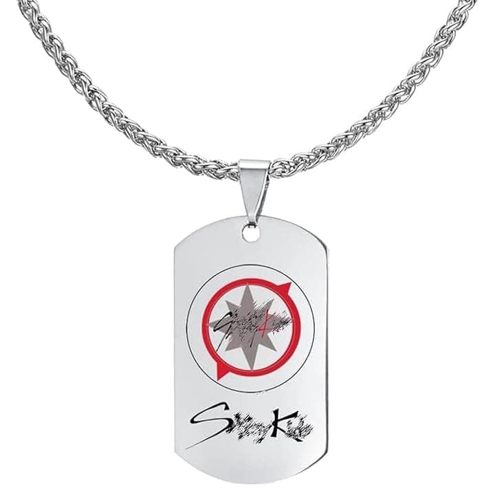 FYFLYMT Collana Stray Kids per Concerti Kpop - Collana in Acciaio Inossidabile Unisex - Ideale per Compleanni e Fan Stray Kids- Regalo Originale per Ragazzi e Collezionisti