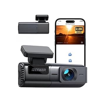 iZEEKER 2.5K Dash Cam Auto WiFi Dash Camera, Mini Telecamera Auto 1440P Dashcam Anteriore con App, Visione Notturna, WDR, G-Sensor, Registrazione in Loop, Monitor di Parcheggio