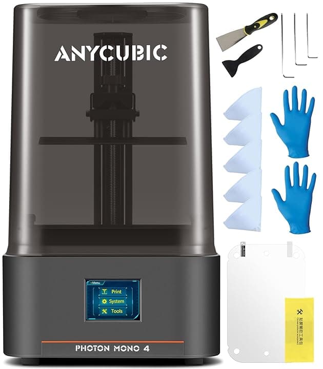 ANYCUBIC Photon Mono 4 Stampante 3D Resina, 7" 10K Mono LCD con Schermo con Matrice e Piattaforma di Stampa LighTurbo Aggiornata, Velocità di Stampa 70 mm/h, Dimensioni di Stampa 6,04"x3,42"x6,49"