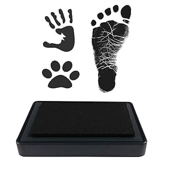 Kit per Impronte di Mani e Piedi di Bambini, Tampone di inchiostro, Innocuo per bambini, Facile da pulire