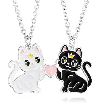 JEYORZY 2 pezzi Collane con ciondolo dell'amicizia per ragazze, Collana delle migliori amiche, Regalo di compleanno ideale per le migliori amiche, Collana simbolica dell'amicizia per ragazze
