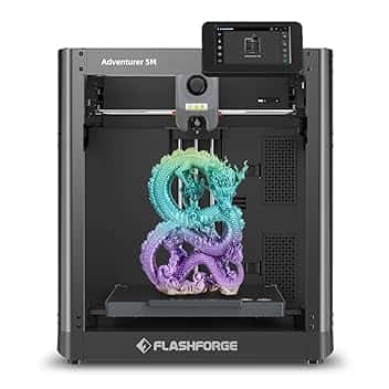 FLASHFORGE Adventurer 5M Stampante 3D, stampante livellante completamente automatica con stampa ad alta velocità 600mm/s, struttura XY core, grandi dimensioni di stampa 220 * 220 * 220mm