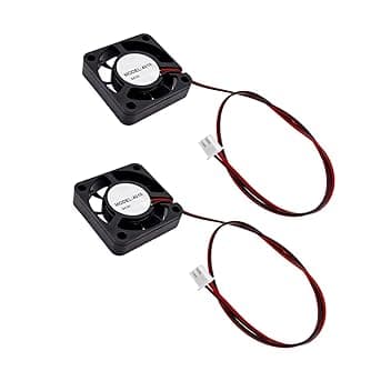 JZK 2PCS 40x40x10 mm DC 5V mini ventola di raffreddamento 40mm con connettore a 2 pin, 5300 rpm, 0.06A, ventola DC brushless 4cm per scheda di sviluppo, scheda grafica, ventola per stampante 3D
