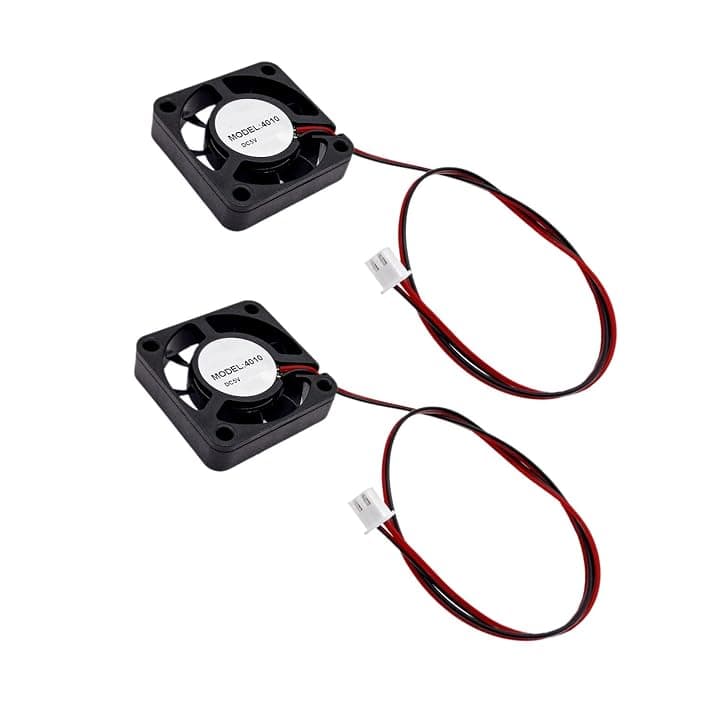 JZK 2PCS 40x40x10 mm DC 5V mini ventola di raffreddamento 40mm con connettore a 2 pin, 5300 rpm, 0.06A, ventola DC brushless 4cm per scheda di sviluppo, scheda grafica, ventola per stampante 3D