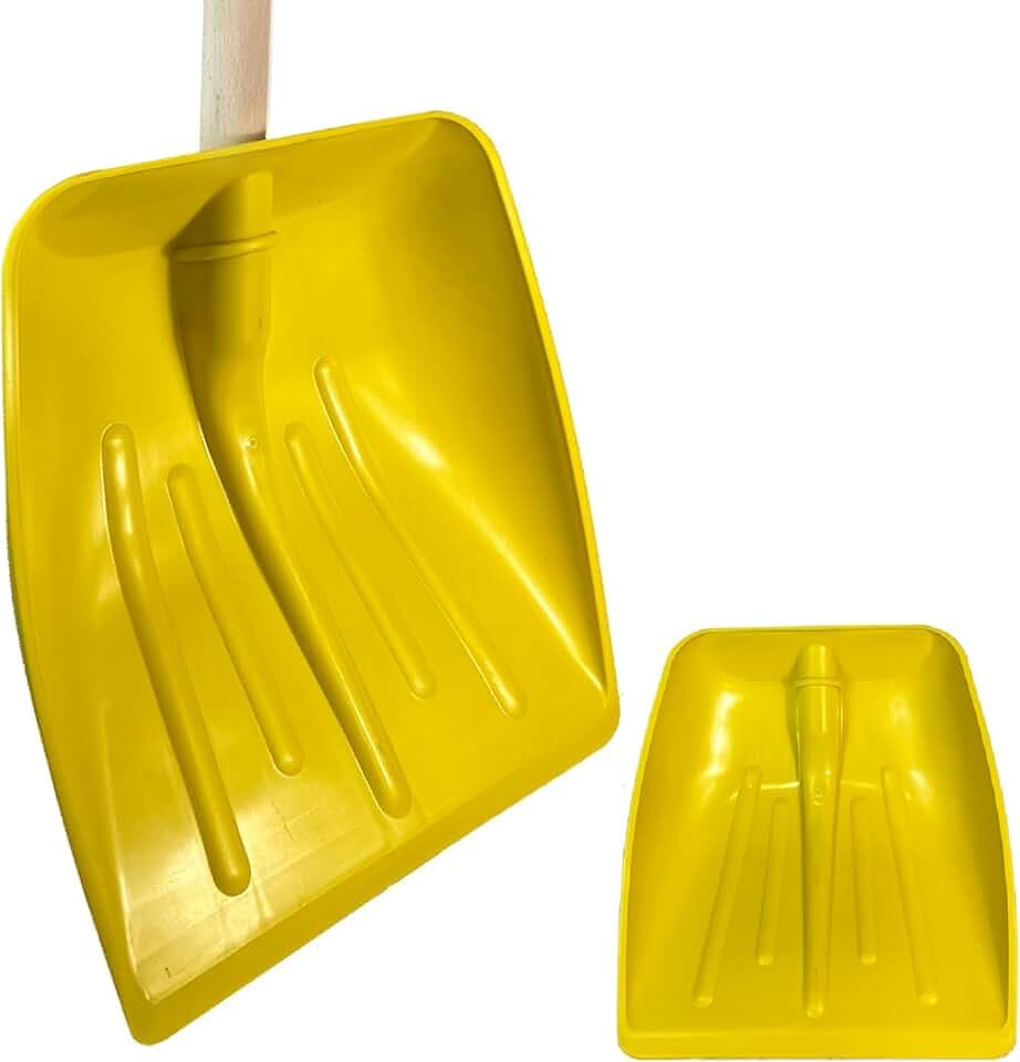 CRISALIDE® Badile in ABS Giallo – Pala Professionale Leggera e Resistente per Neve, Terra e Detriti – Materiale Antiurto – Ideale per Giardinaggio e Lavori Domestici – Manico non incluso