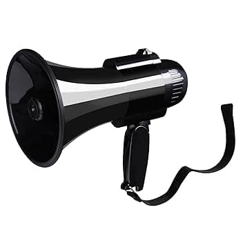 MyMealivos Megafono Portatile da 30w con Sirena E Registrazione da 240 Secondi, Copertura di Proiezione Video Fino A 700 Metri con Controllo del Volume