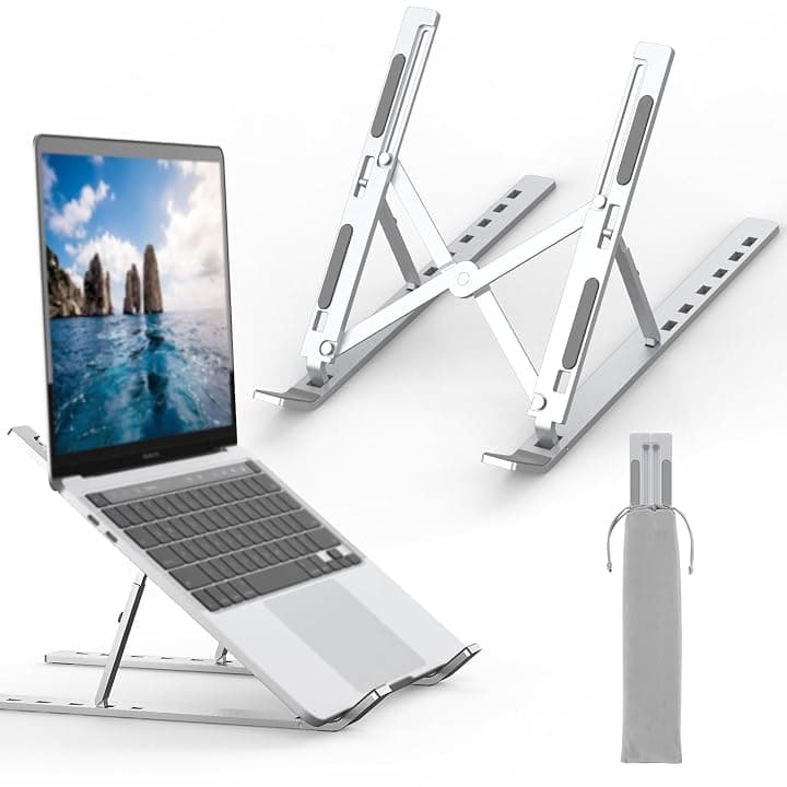 GRIFEMA Supporto PC Portatile e Laptop Regolabile, Rialzo Pieghevole Recycled Claim Standard Blended