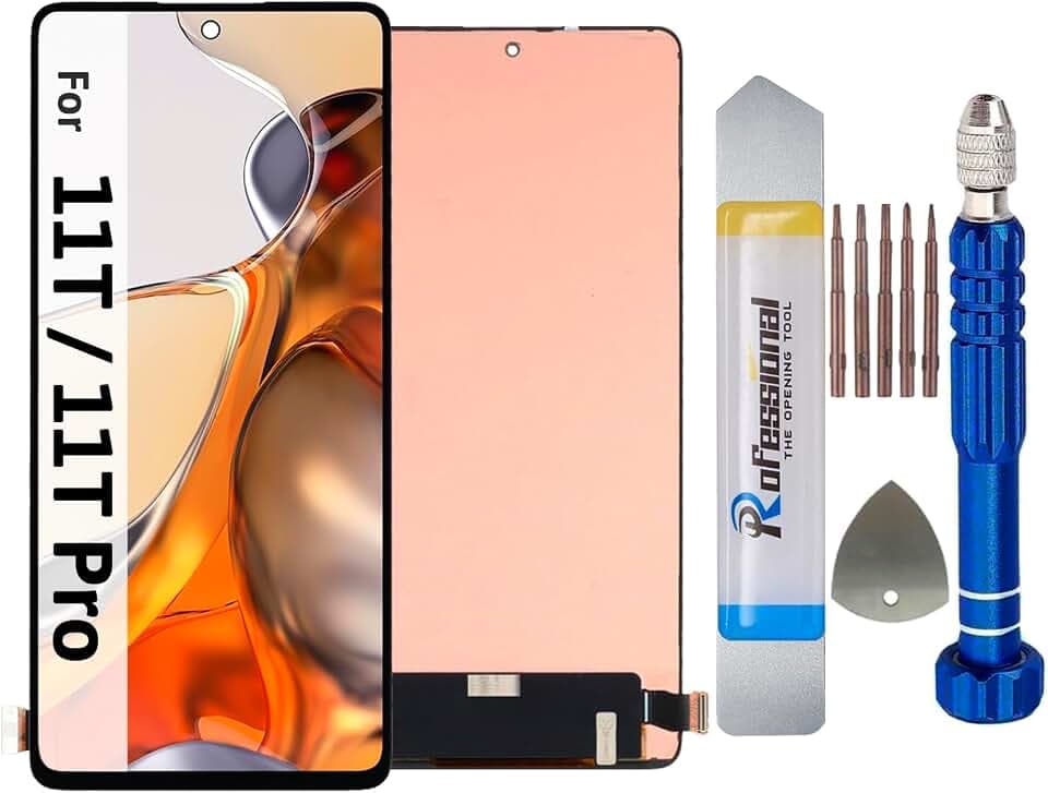 It'Go Schermo Full Incell per Xiaomi 11T / 11T Pro 21081111RG, 2107113SG, 2107113SI, schermo LCD di ricambio touch screen con attrezzi, nero, alta qualità