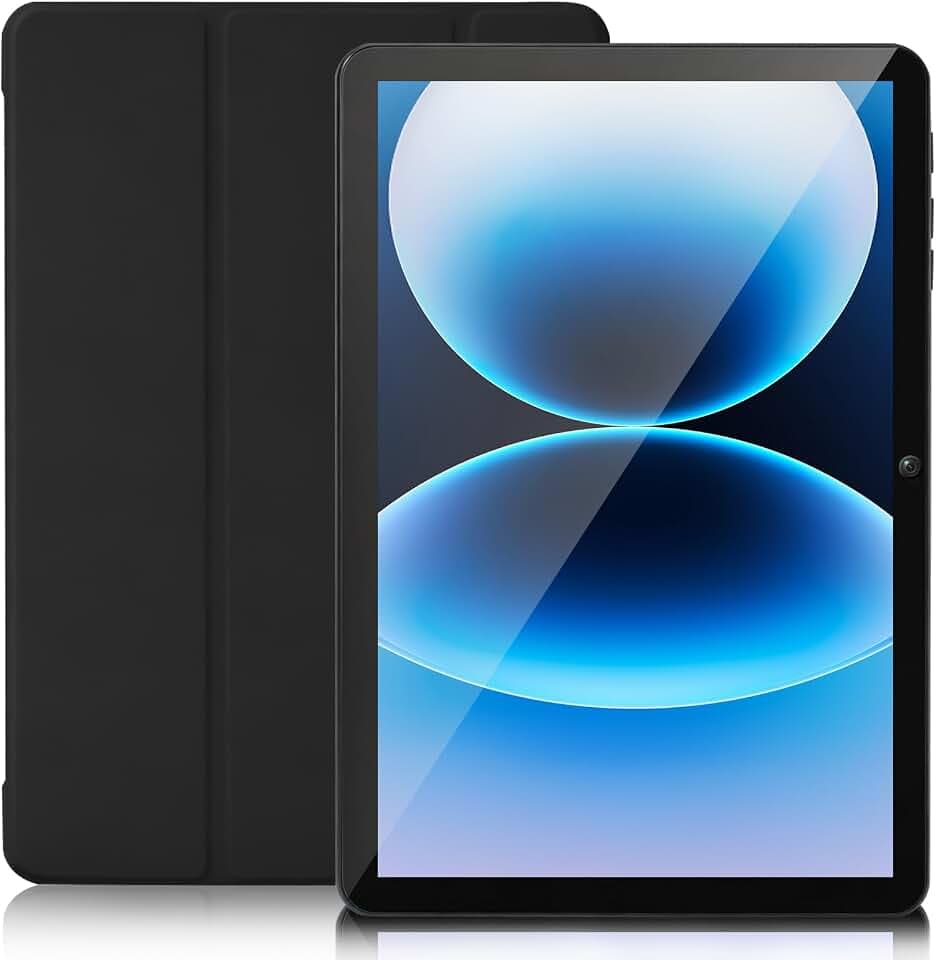 Tablet, 10 Pollici Android 15 Tablet, Processeur Octa-Core Ultra, 30GB RAM 128GB ROM (2TB Espandibili), Schermo HD IPS, Wi-Fi 5G Rapide, Widevine L1, 6000mAh, 13MP+5MP, Custodia inclusa-Nero