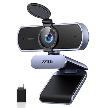 UGREEN FineCam Lite 4K Webcam 30FPS Ultra HD Webcam USB per Computer Fuoco Automatico Plug and Play per Windows MacOS Linux Streaming Youtube Skype Call Video Zoom Video Conferenze ClimatePartner certified