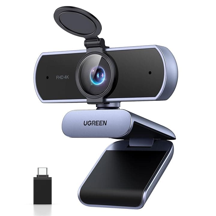 UGREEN FineCam Lite 4K Webcam 30FPS Ultra HD Webcam USB per Computer Fuoco Automatico Plug and Play per Windows MacOS Linux Streaming Youtube Skype Call Video Zoom Video Conferenze ClimatePartner certified