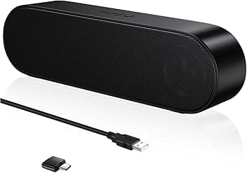 ZETIY Mini Altoparlante per PC, Casse Computer con Alimentazione USB, Altoparlante USB Stereo Sound Mini Casse Soundbar Portatile per Tablet Desktop Laptop e Banco Cassa - Nero
