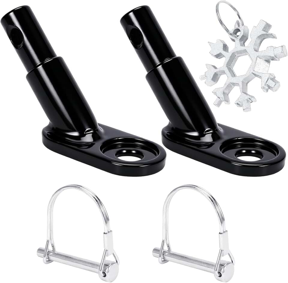 2 Pezzi Gancio per Rimorchio per Bicicletta, con Perno di Bloccaggio, Strumento Multiuso a Forma di Fiocco di Neve, Metallo, per Cani e Animali Domestici, per Uso all aperto