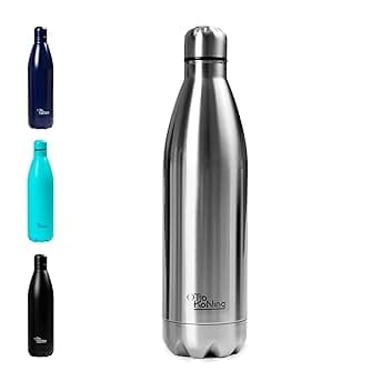 Borraccia Termica 1 Litro Otto Koning, Bottiglia Termica 1L in Acciaio Inox 18/8, Doppia Parete Sottovuoto, Freddo 24h Caldo 12h, Senza BPA e Ftalati, a Prova di Perdite, Senza Sapore Metallico