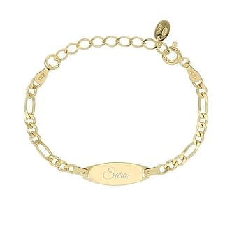 Giuzi Bracciale per Neonati o Ragazzi con Targhetta Personalizzabile in Argento 925