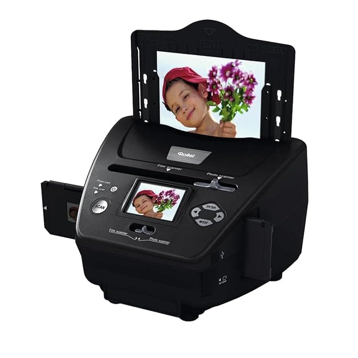 Rollei PDF S 240 SE Multiscanner per Foto Diapositive e Negativi Fotografico 35mm/135, Scanner Pellicole e Convertitore in Digitale Alta Risoluzione, Scanner-Foto-Diapositive-Negativi-Digitale