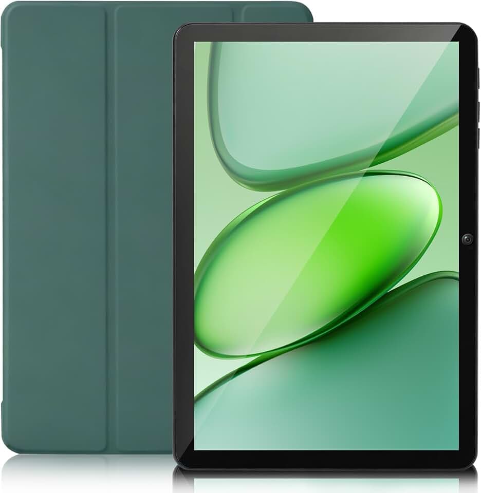 Tablet, 10 Pollici Android 15 Tablet, Processeur Octa-Core Ultra, 30GB RAM 128GB ROM (2TB Espandibili), Schermo HD IPS, Wi-Fi 5G Rapide, Widevine L1, 6000mAh, 13MP+5MP, Custodia inclusa-verde