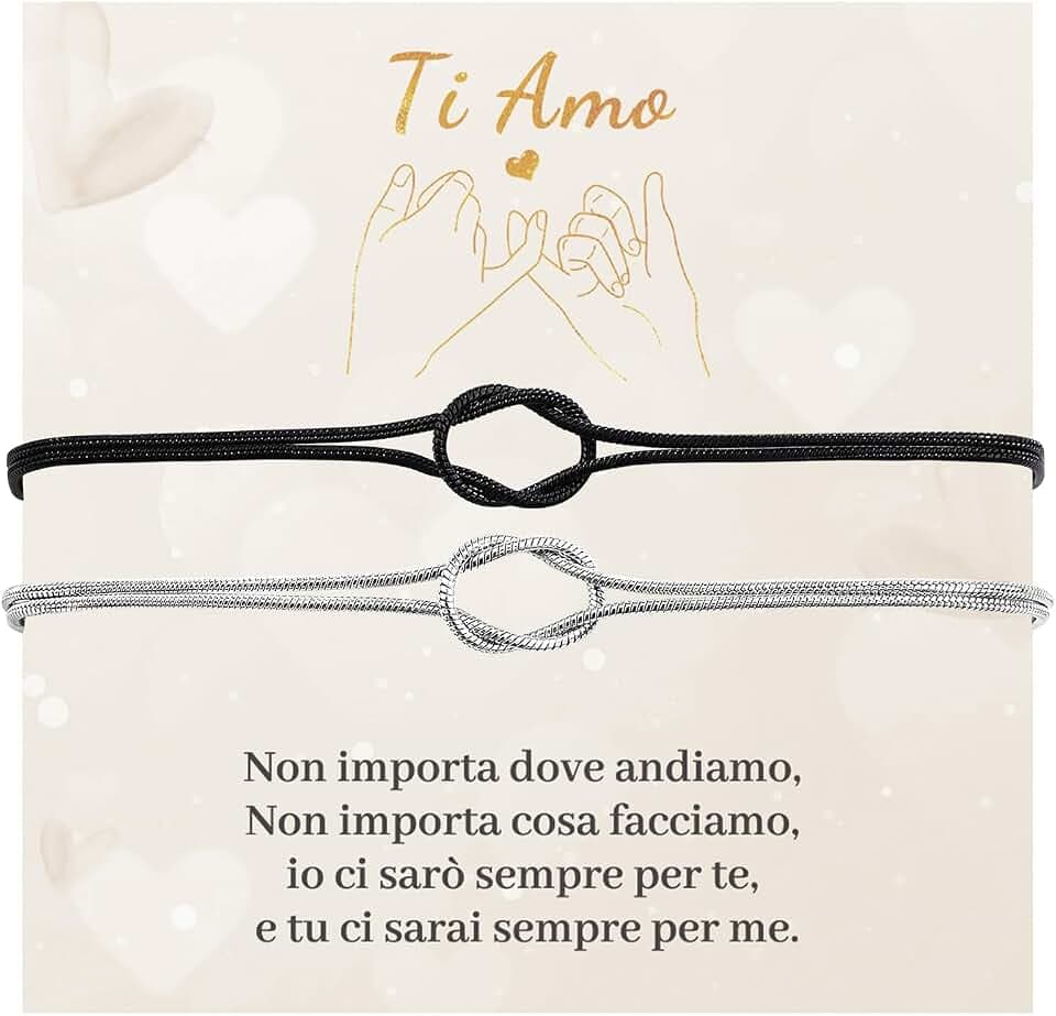 Cheerslife 2 Pcs Regali di Coppia Bracciale Coppia Regalo Anniversario