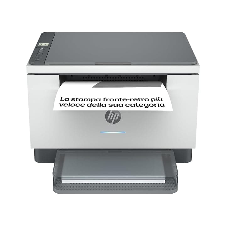 HP LaserJet M234dw 6GW99F, Stampante Multifunzione A4, Stampa Fronte e Retro Automatica in Bianco e Nero, 29 ppm, USB, Wi-Fi, Ethernet, Smart, No Fax, No ADF, Schermo LCD a icone, Grigia Blue Angel