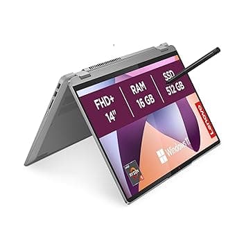 Lenovo IdeaPad Flex 5 Notebook 14" Display WUXGA (1920x1200) IPS, AMD Ryzen 5 7430U, RAM 16GB, 512GB SSD, Windows 11 Home, Lenovo Digital Pen inclusa - Arctic Grey