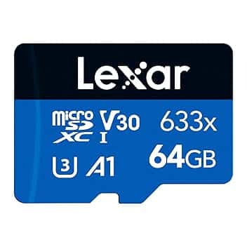 Lexar Scheda Micro SD 64 GB, Scheda di Memoria microSDXC UHS-I Senza Adattatore SD, Fino a 100 MB/s in Lettura, A1, C10, U3, V30, Scheda TF per Smartphone/Tablet/Telecamera