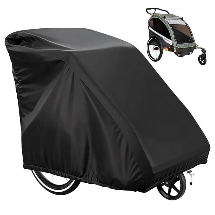 Copertura Universale per Rimorchio, 140 X 84 X 99 cm Copertura per Rimorchio Bici, copertura per rimorchio per Bicicletta, 420D Carrello Bicicletta Rimorchios Copri per Rimorchios per Bicicletta