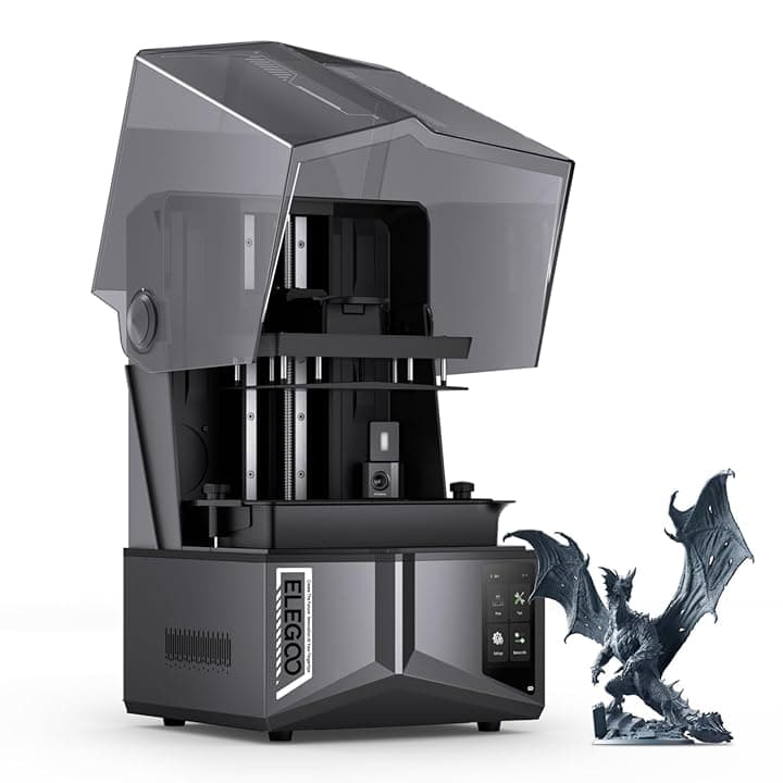 ELEGOO Saturn 4 Ultra 16K Stampante 3D Resina con Coperchio Ribaltabile, Riscaldamento del Serbatoio a 30°C, Stampa ad Alta Velocità a 150 mm/h, Dimensione di Stampa 211,68×118,37×220 mm³
