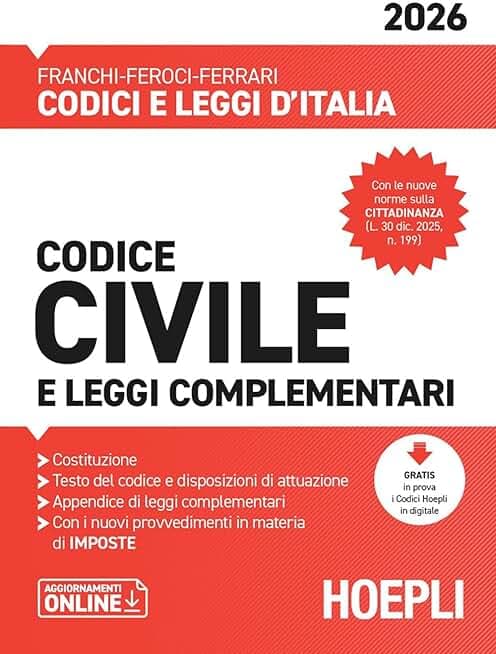 Codice civile e leggi complementari 2026. Nuova ediz.