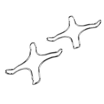 Fackelmann Riduttori universali per fornelli a gas, set 2 pezzi, per padelle, pentolini, caffettiere, materiale in ferro cromato, dimensioni 12 x 12 cm