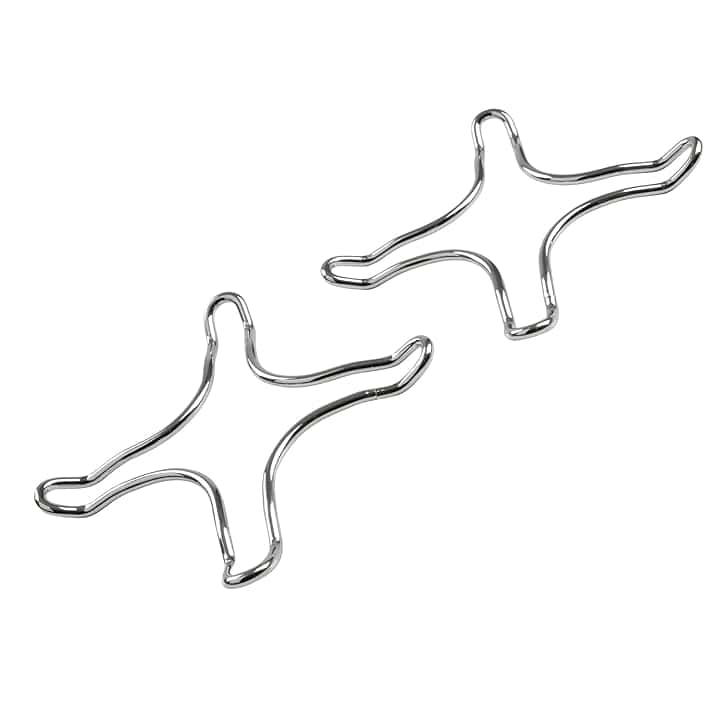 Fackelmann Riduttori universali per fornelli a gas, set 2 pezzi, per padelle, pentolini, caffettiere, materiale in ferro cromato, dimensioni 12 x 12 cm