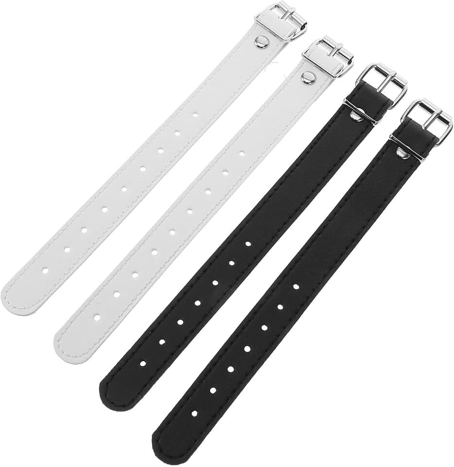 2 Paia Cinghie per Cestino Bici Regolabili in Pelle Artificiale