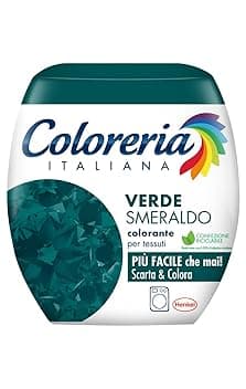Coloreria Italiana Grey Colorante Tessuti e Vestiti in Lavatrice, Verde Smeraldo, 1 Confezione