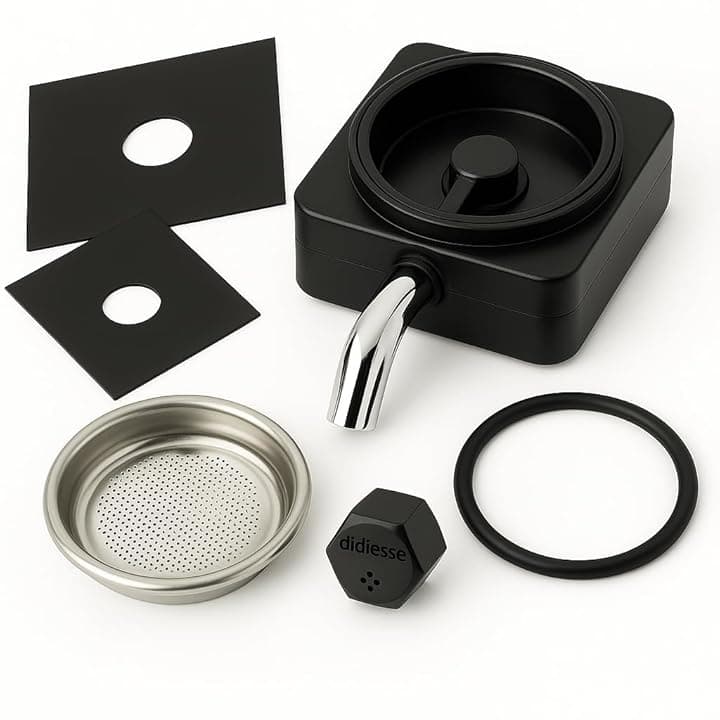 marketcaffe Kit Assistenza Completo per Didiesse Frog | Portacialda con Beccuccio + Dado + Filtro Inox + Guarnizione + 2 spessori | Manutenzione Macchina da Caffè a Cialde- (Kit-01)