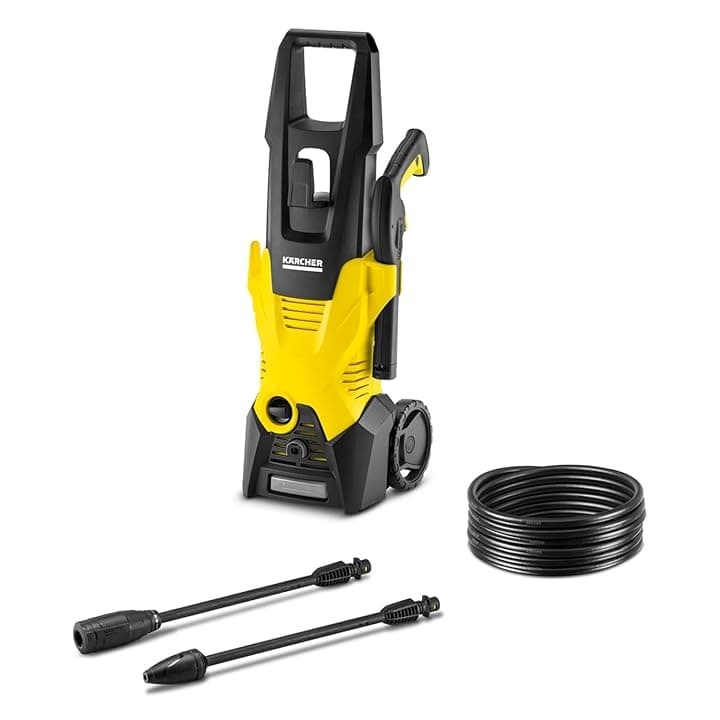 Kärcher Idropulitrice K 3, Pressione max 120 bar, Portata 380 l/h, Area di lavoro 25 m²/h, Filtro acqua, Pistola e Tubo Alta Pressione 6m, Serbatoio detergente, Ugello mangiasporco, Lancia Vario Power