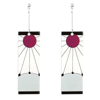OEIOTEI Kamado Tanjirou orecchini cosplay accessori accessori di scena animazione orecchini periferici secondari in acrilico personalizzato Kamado T-fan regalo per gli appassionati di anime
