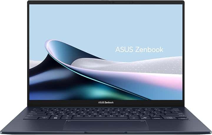 ASUS Zenbook 14 UX3405CA, Notebook con Monitor da 14" OLED, 120Hz,Intel® Core™ Ultra 9 Processor 285H,RAM 32GB, 1TB SSD, WIN11 Home, Blu