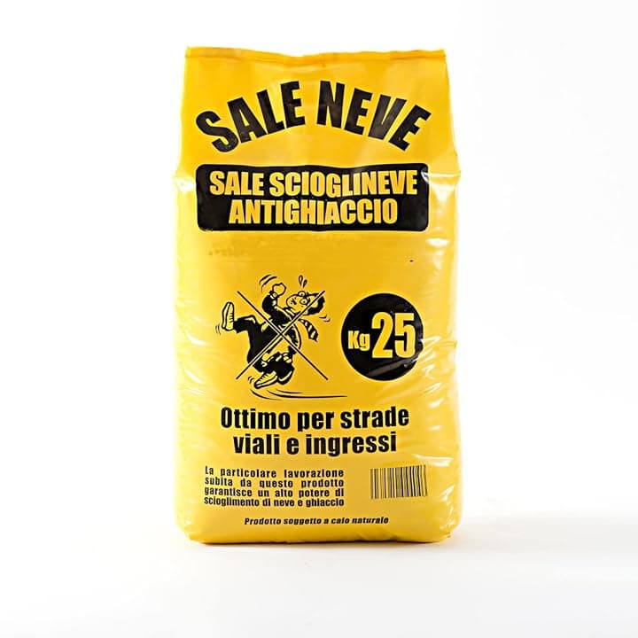 Sale Disgelo Sciogli Ghiaccio Neve Velocemente su Strade Vialetti Parcheggi Antighiaccio Scioglineve Confezione 25kg