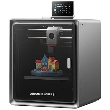 ANYCUBIC Kobra S1 3D Stampante FDM Multicolore Intelligente, 600 mm/s ad Alta Velocitร , Struttura CoreXY Chiusa, Monitoraggio AI per Principianti ed Esperti, Dimensioni di Stampa 250 * 250 * 250 mm
