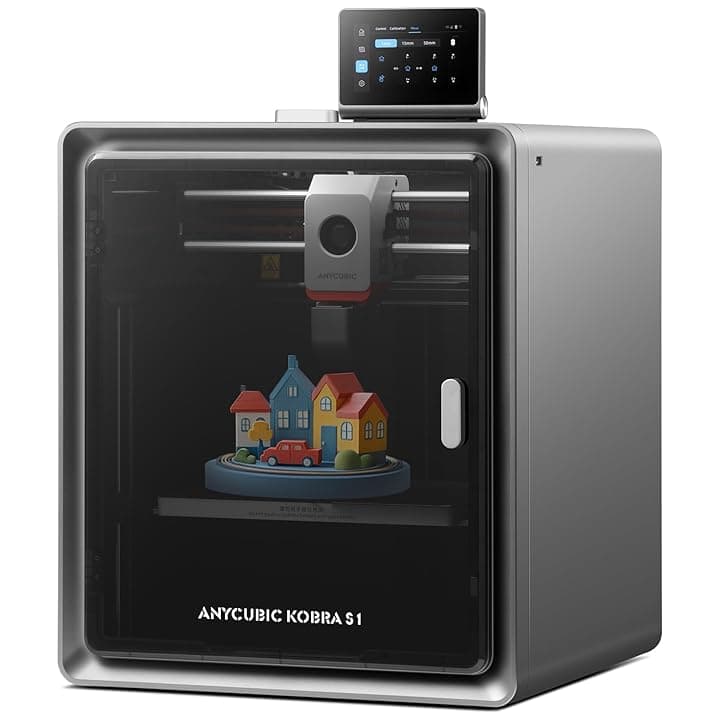 ANYCUBIC Kobra S1 3D Stampante FDM Multicolore Intelligente, 600 mm/s ad Alta Velocitร , Struttura CoreXY Chiusa, Monitoraggio AI per Principianti ed Esperti, Dimensioni di Stampa 250 * 250 * 250 mm