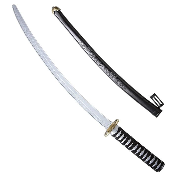W WIDMANN MILANO Party Fashion - 2728Q - Spada giapponese, circa 75 cm, in plastica, ninja, katana, costume, accessorio, carnevale, festa a tema