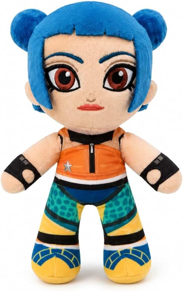 Grupo Moya - Peluche K-Pop Rumi Mira Zoey, 20 cm, bambola ufficiale dell'idolo coreano, figura morbida e abbracciabile, collezione K-Pop, merchandising ufficiale, regalo per i fan (blu)