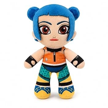 Grupo Moya - Peluche K-Pop Rumi Mira Zoey, 20 cm, bambola ufficiale dell'idolo coreano, figura morbida e abbracciabile, collezione K-Pop, merchandising ufficiale, regalo per i fan (blu)