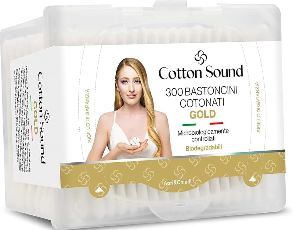 Cotton Sound GOLD Bastoncini Cotonati 1 confezione x 300 Pezzi