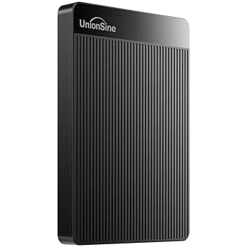 UnionSine Hard Disk Esterno 2,5" 500GB Ultra Slim Portatile USB3.0 SATA HDD Storage per PC, Macbook, PS4, Xbox series, Wii u, TV (Nero) HD2510
