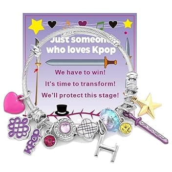 PYEUIFT PYEUIFT Braccialetto Kpop Nuovo 2026 per Fan Kpop Merch Braccialetto Kpop Set Regalo con Biglietto, Accessorio Kpop, Gioiello Kpop per Compleanno, Festa, Evento Fan e Collezione