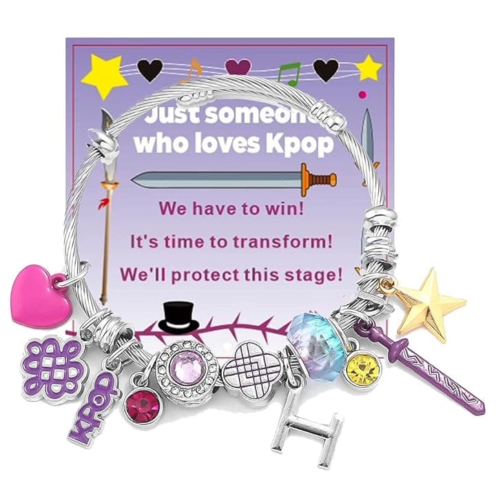 PYEUIFT PYEUIFT Braccialetto Kpop Nuovo 2026 per Fan Kpop Merch Braccialetto Kpop Set Regalo con Biglietto, Accessorio Kpop, Gioiello Kpop per Compleanno, Festa, Evento Fan e Collezione