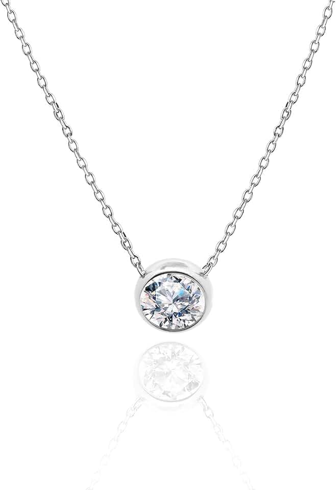 AM RINO MILANO AMORINO Collana Punto Luce Donna in Acciaio Inossidabile – Elegante, Minimal, Ipoallergenica,Regalo perfetto per lei