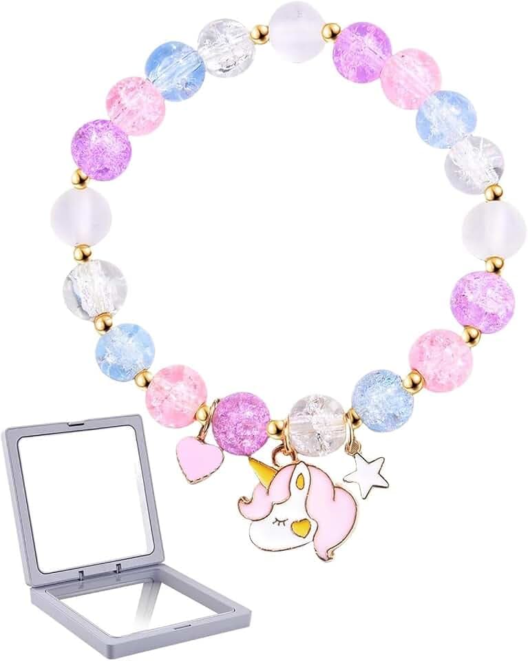 1pcs Bracciale con unicorno, regalo per ragazzi e ragazze, compleanno, Natale, San Valentino, Pasqua, primo giorno di scuola, asilo, scuola materna, regalo di laurea