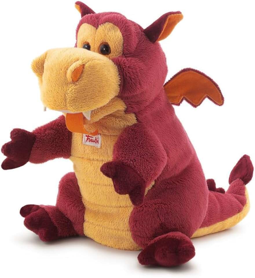 Marionetta Drago Trudi | Burattini e Marionette peluche per teatrino Trudi. Gioco per bambini. Racconta e crea storie. Peluche decorativo. | 15x22x24cm taglia S | Puppets | modello 29968